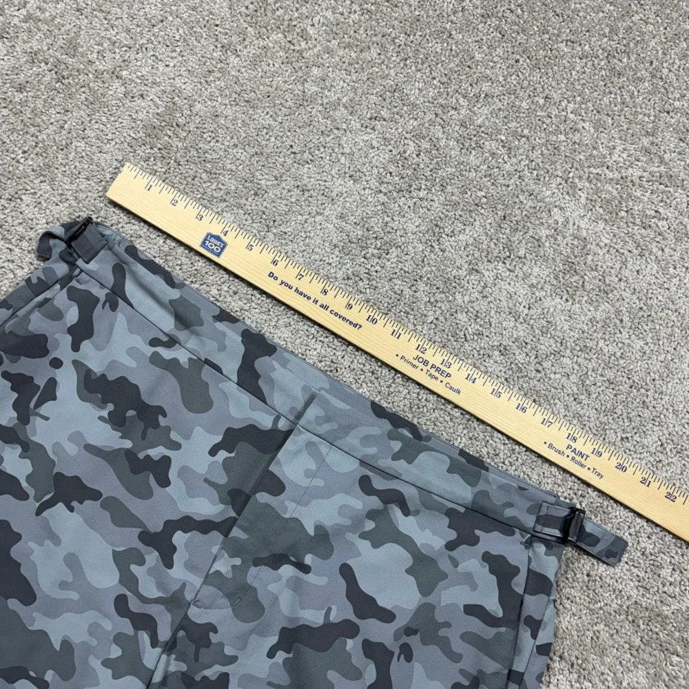 G/FORE Mens Camo Golf Shorts Gray Performance Tech Tab Side Adjusters Size 38